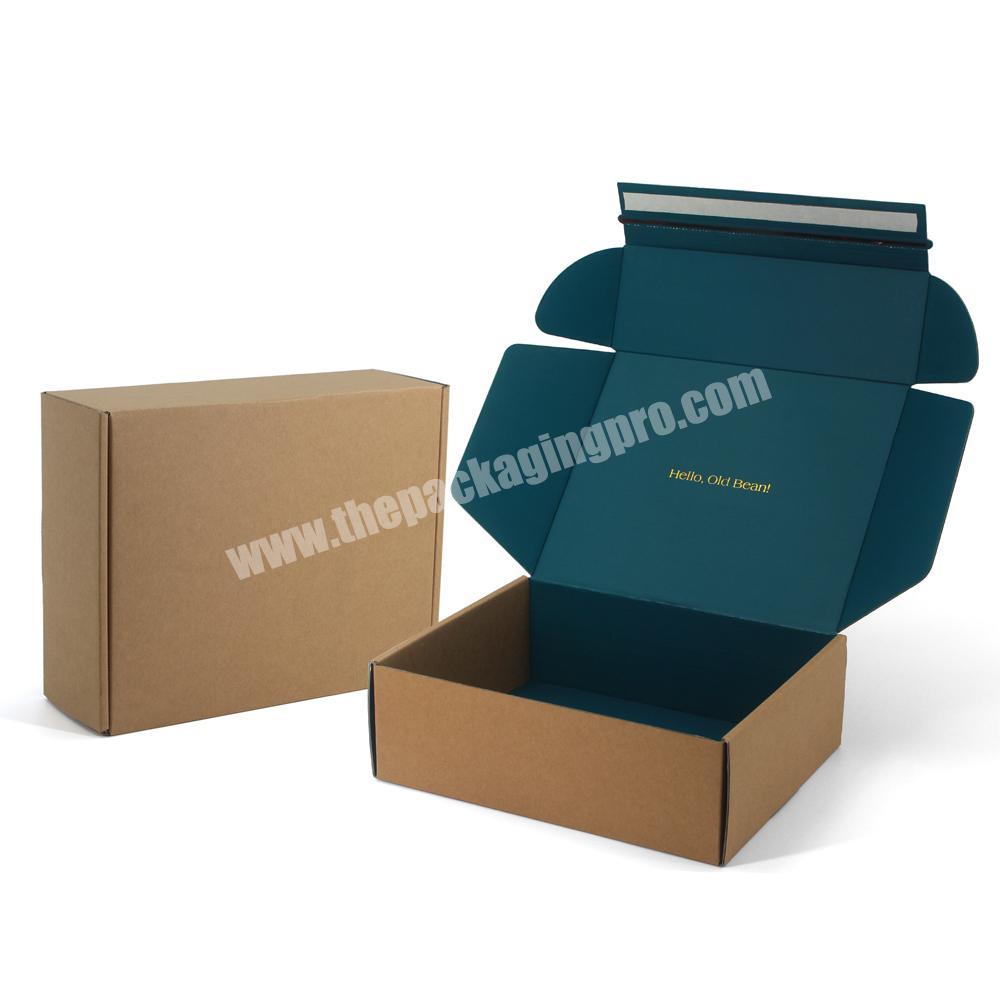 Corrugated Cardboard kraft Paper Packaging Mailer Postal Small Shipping Box with Custom Printing