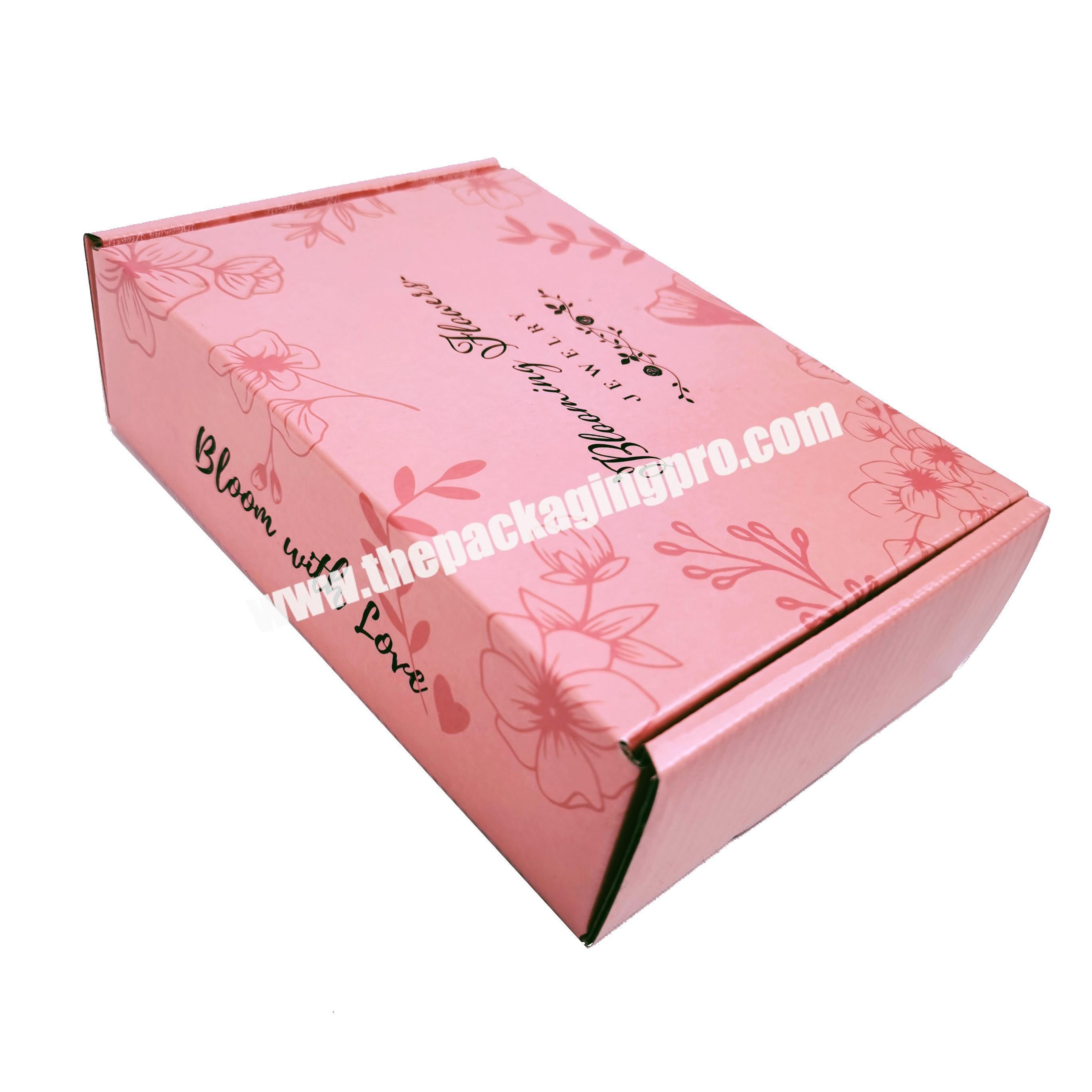 Factory price corrugated shipping mailer boxes custom  logo gift boxes mailers for Cosmetic Lashes Wig Clothing Shoes packaging