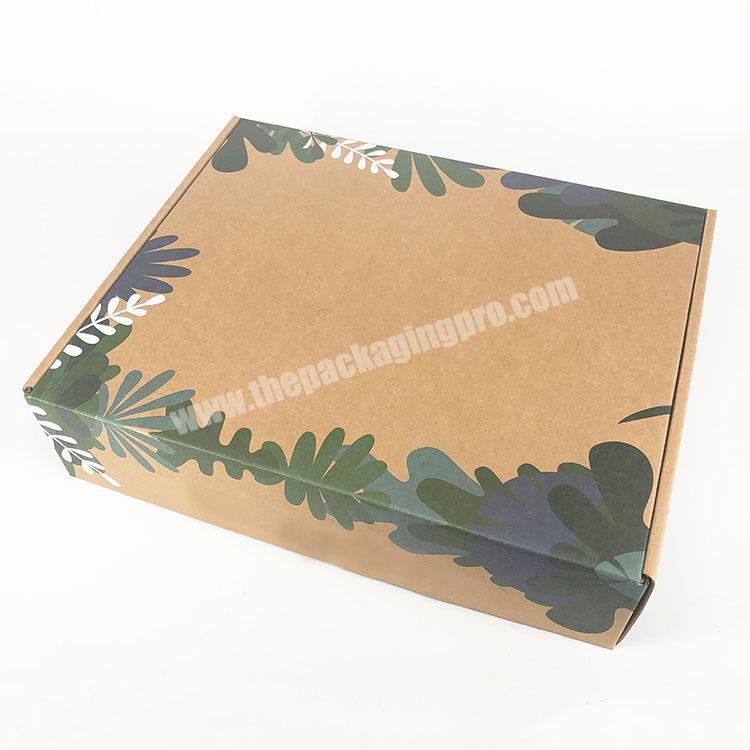 Corrugated clothes brown mailer box paper packaging mailer postal shipping box kraft mailer