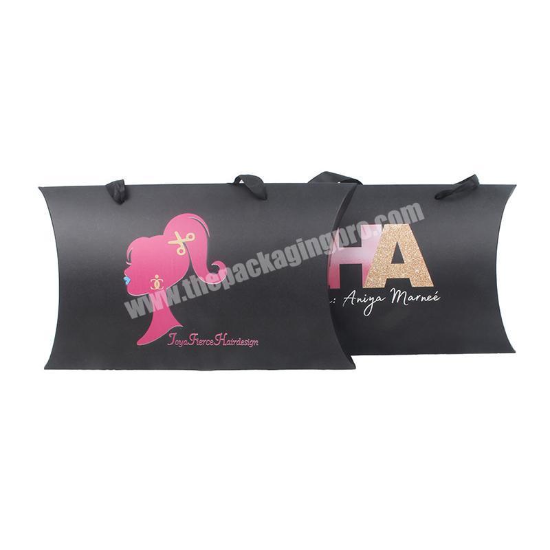 Craft Custom Logo Square Wigs Hairpiece Bag Paper Airplane Hair Packaging Box
