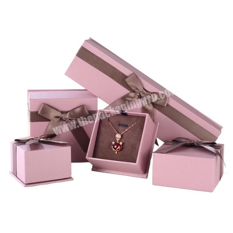 Creative design customized necklace jewelry box empty storage wholesale luxury ring earring necklace box packaging