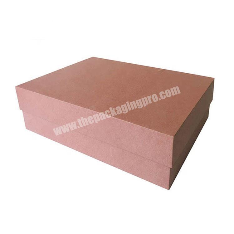 Custom 2 Piece Paper Pink Box With Lid And Base Paper Gift Box For Packaging Box