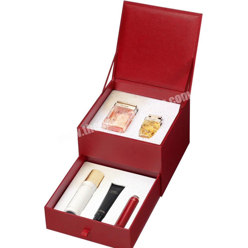Custom 2022 new arrival perfume gift box paper magnetic closure packaging gift box valentine perfume cosmetics drawer gift box