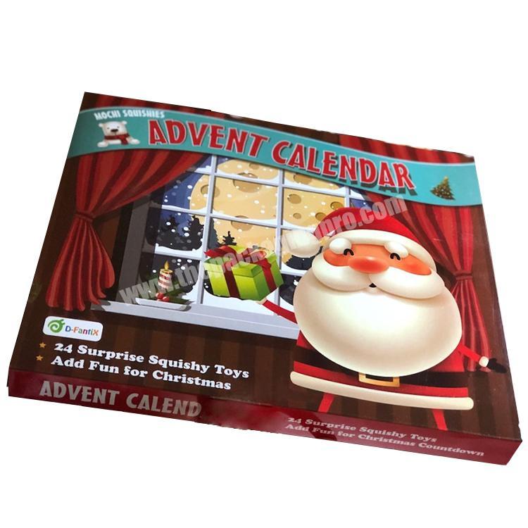 Custom 24 Days Christmas Paper Packaging Kids Anxiety Fidget Toys Advent Calendar figet toys advent calendar