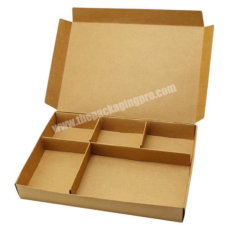 Custom Biodegradable Take Away Sushi Box Kraft Paper Sushi Box With Dividers Kraft Paper Food Box