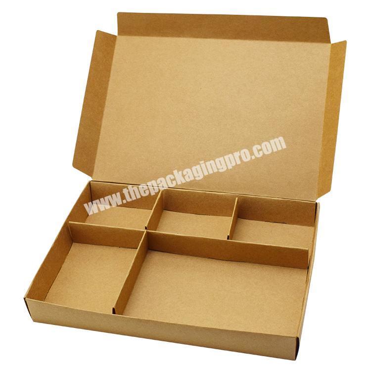 Custom Biodegradable Take Away Sushi Box Kraft Paper Sushi Box With Dividers Kraft Paper Food Box