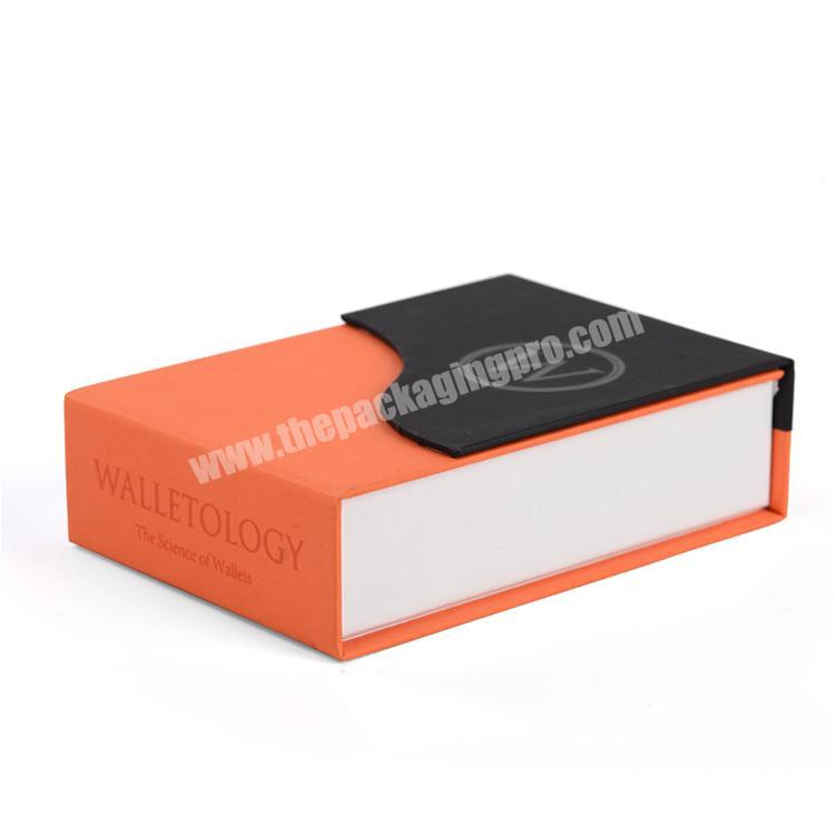 Custom Brand Cradboard Magnetic Notecase Burse Card Pack Men's Wallet Packing Gift Box