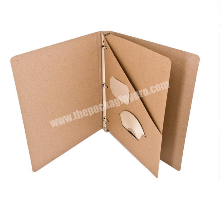 Custom CD 3 Ring Office Binder Folders Basic Round Ring Cardboard Paper Folder