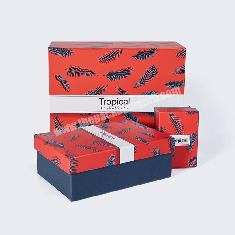 Custom CMYK Printing Luxury Square Clothing Cardboard Box Lid and Base Gift Box Packaging