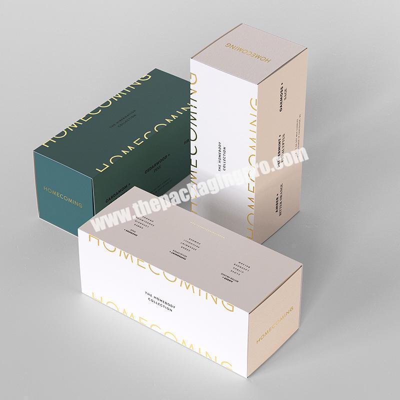 Custom Printed Candle Luxury Box Supplier Recyclable Candle Box Set White Candle Set Gift Box