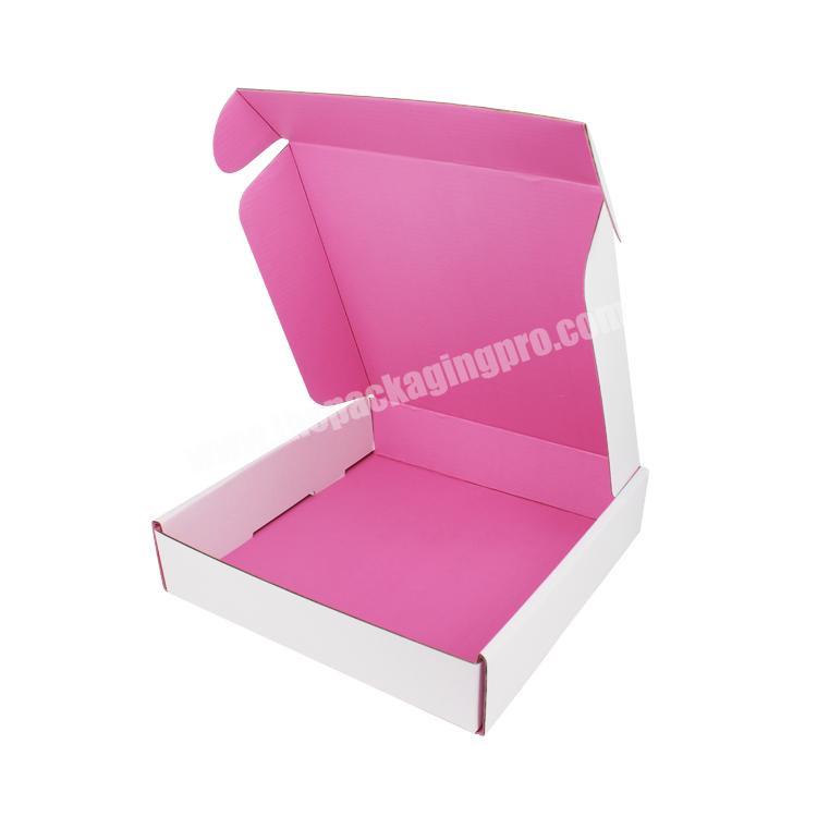 Custom Corrugated Paper Box Recycled Colored Shipping Cloth Pink Mailer Boxes