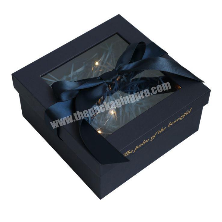 Custom Craft Paper Box Paper Gift Box With Clear Pvc Window for Wedding  Gift box