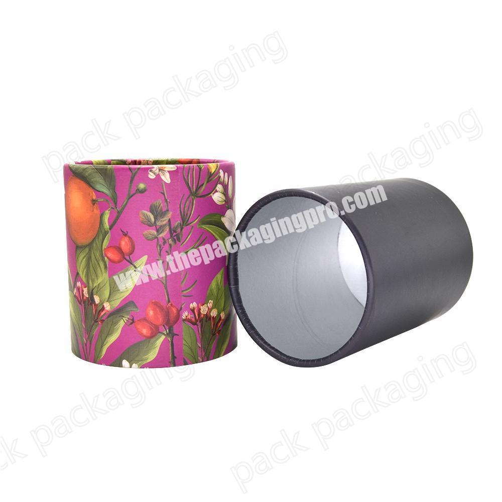 Biodegradable Cardboard Custom Brand Round Cylinder  Paper Tube With  Food Grade Aluminum Foil CoffeeTea Powder Packaging