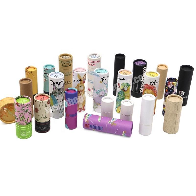 Custom Design Empty Twist Up Lip Balm Container Tubes Paper Lipstick Tube Packaging