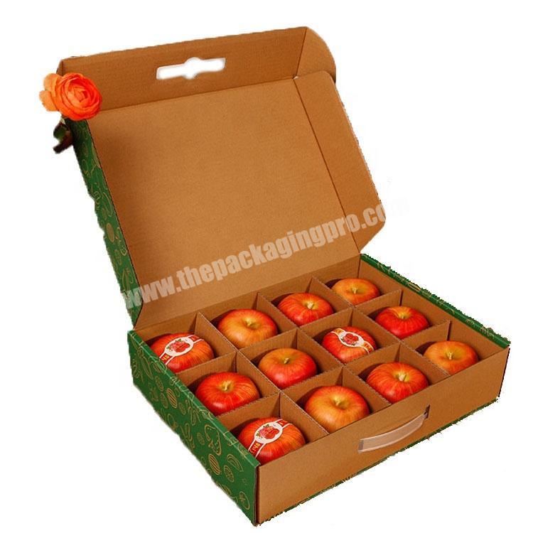Apples packing fresh fruit corrugated box packaging