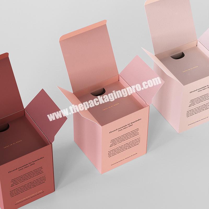 Wholesale Recycling Candle Packaging Custom Printed Candle Packaging Box  Fold Box Easy Assemble Paper Gift Box