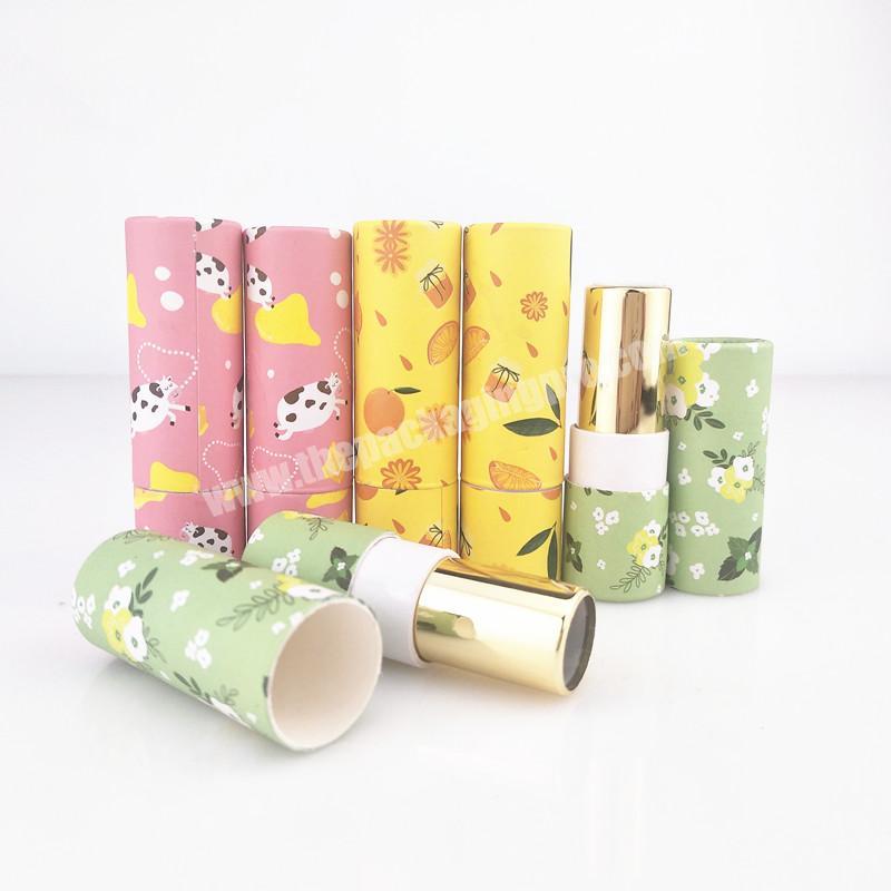 Custom Eco Friendly Cosmetics Container Deodorant Lip Balm Twist Up Paper Tube Packaging