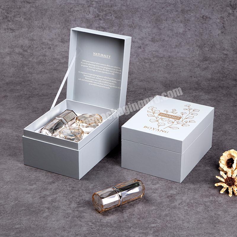 Custom Eco Friendly Logo Printed Perfume Make Up Set Cardboard Cosmetic Skin Care Gift Box Packaging