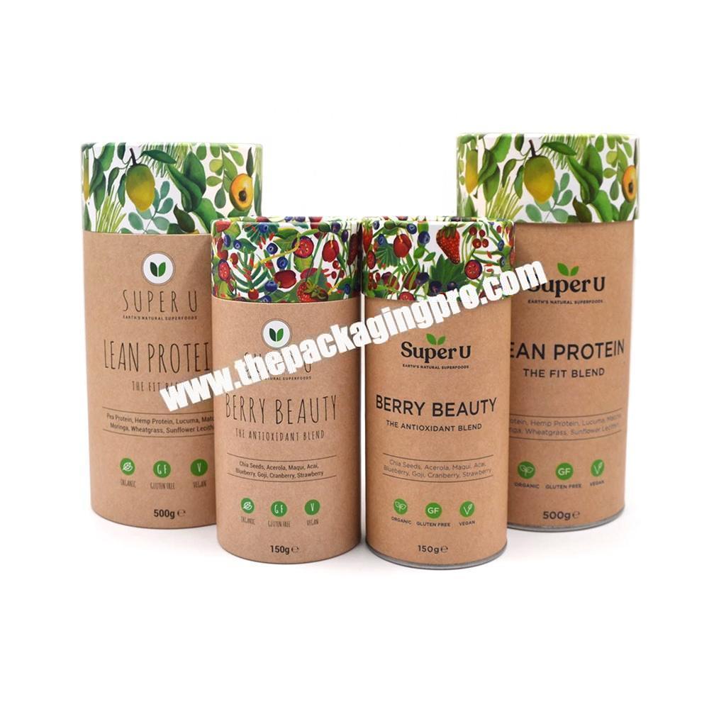 Food Grade Paper Packaging Tubes For Protein Powder