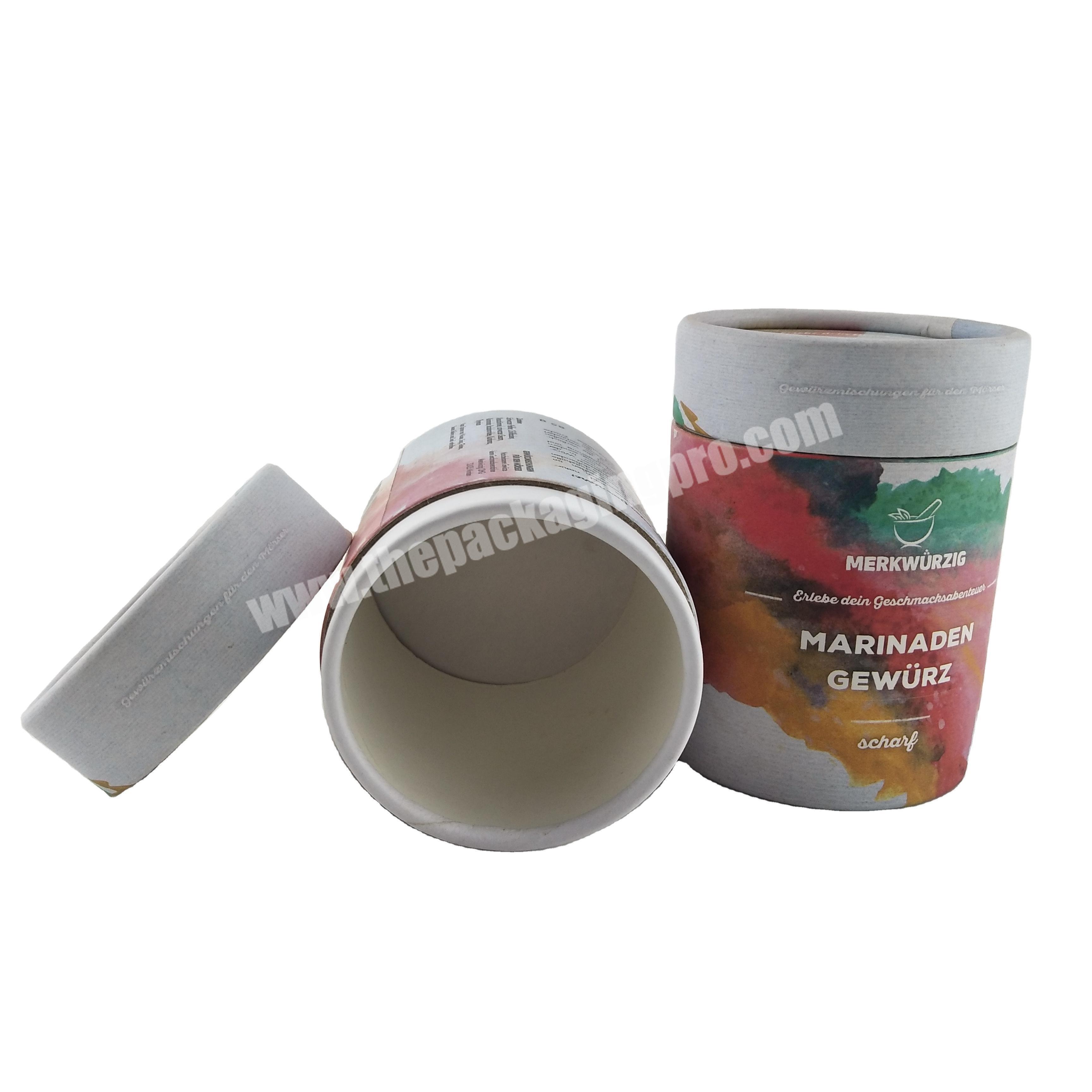 Custom Food Grade Paper Tube Porridge Packaging Sealing Tubes Packaging For Food