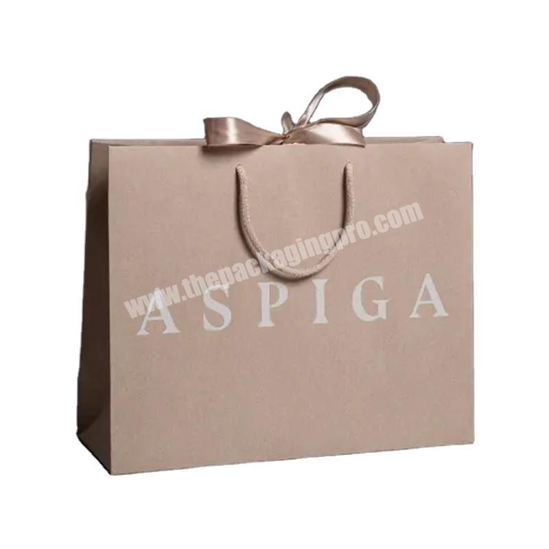Custom Gifts Flesh Color Custom Gift Paper Bags Logo Logo Printing Custom Paper Bags
