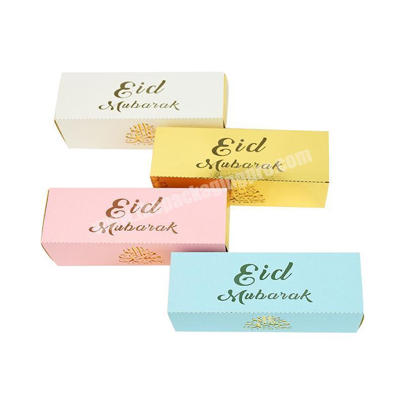 Custom Happy Eid Boxes Mini Hollow Out Candy Gift Handmade Paper Box For Easter Party Guests