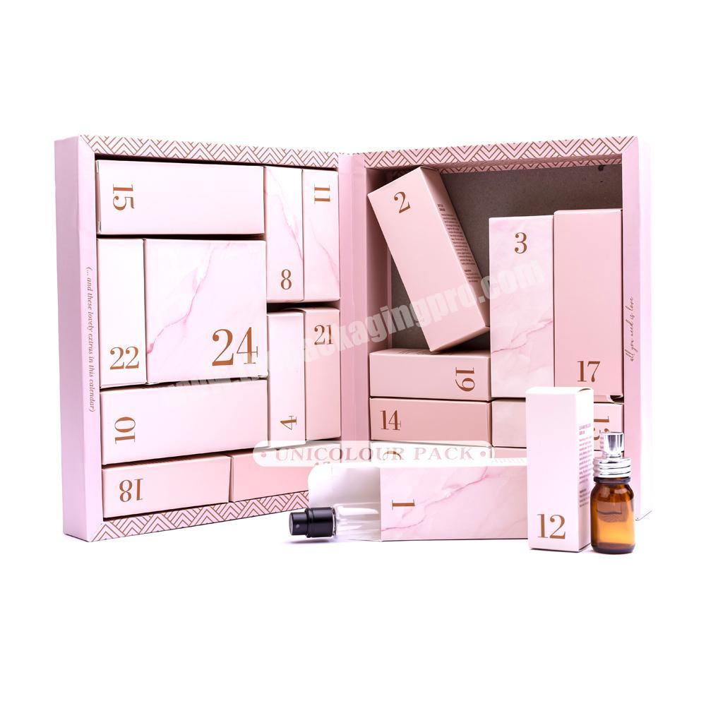 Custom High Quality Packaging Box Cosmetics Gift Advent Calendar Drawers