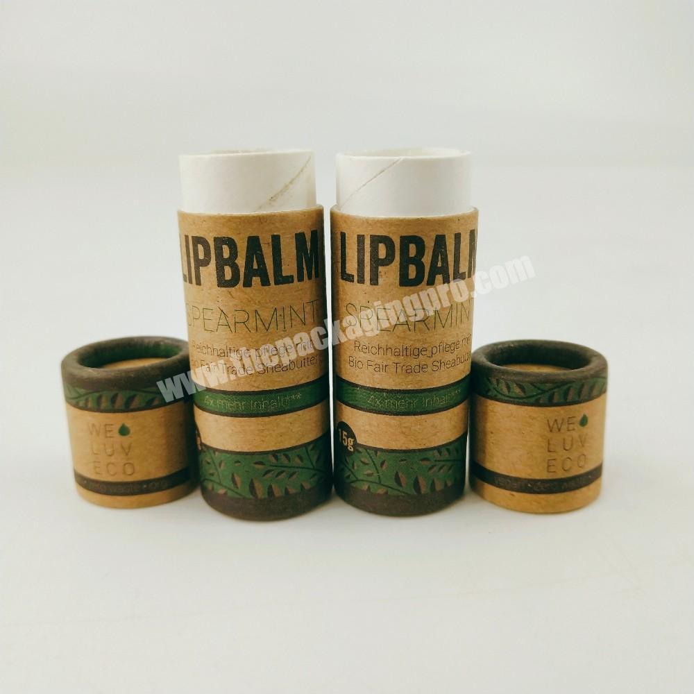 Custom Hot Sale Biodegradable Compostable Push Up Full Paper Tube Sure Deodorant Lip Balm Packaging manufacturer