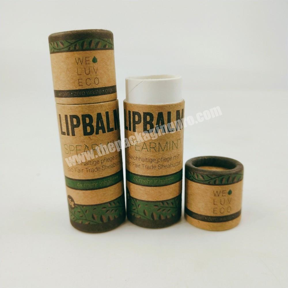 personalize Custom Hot Sale Biodegradable Compostable Push Up Full Paper Tube Sure Deodorant Lip Balm Packaging