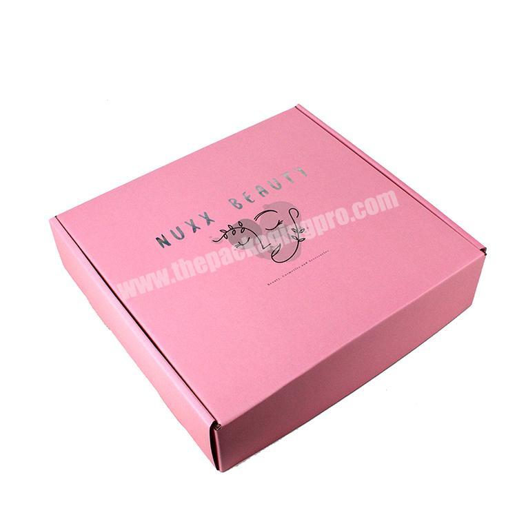 Beauty Makeup Eyeshadow Pink Package Mailer Box Shipping Corrugated Box Holographic Printed