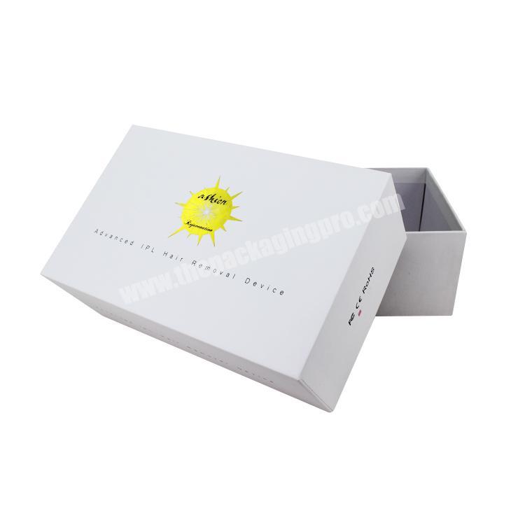 Custom Lid and Base Rigid Cardboard Gold Foil Logo Cosmetic Packaging Box