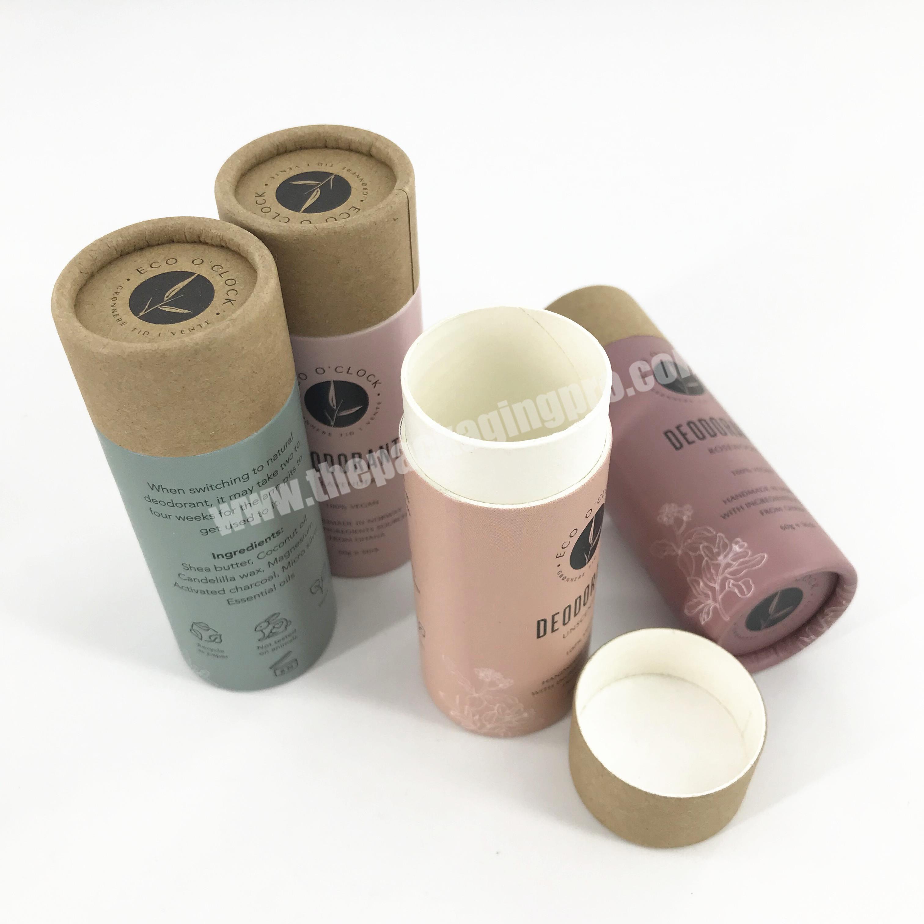 Custom Lipstick Tube Round Lip Balm Containers Cardboard Tube with 0.3oz