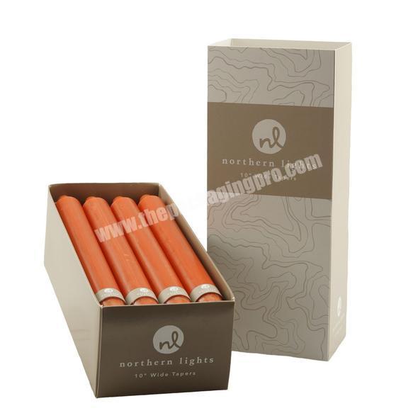 Custom Logo 400 gsm  Presendtation Scent Tealight Pillar Candles Packaging Box Taper Candle Paper Box
