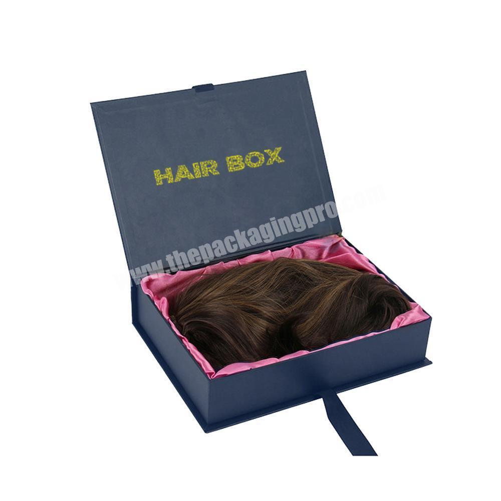 Custom Logo Beauty Product Cosmetic Packing Luxury Wig Hair Extension Eyelash Case Paper Box Packaging