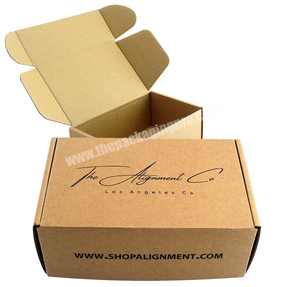 Custom Logo Cardboard Paper Ecommerce Parcel Delivery Postal Kraft Brown Corrugated Mailer Boxes Personalized Shipping Box