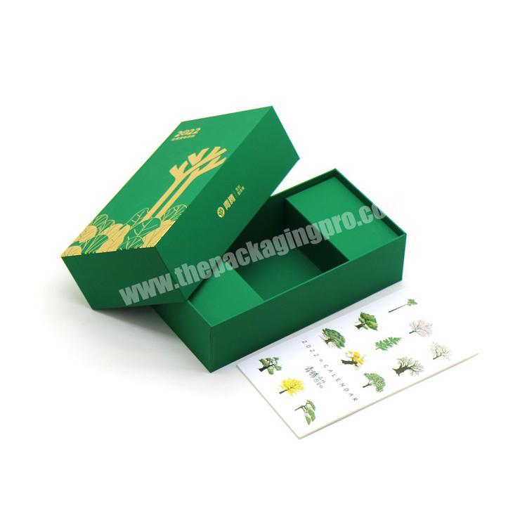 Custom Logo Gift Box Luxury Card Game Box High Quality Small Luxury Packaging Green Gift Box for Paper Card Game