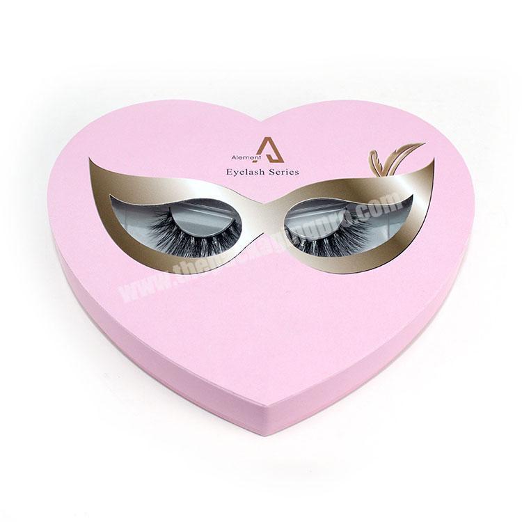 Custom Logo Heart Shape Eyelash Packaging Box