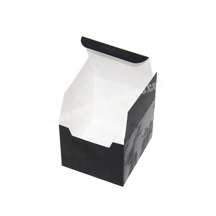 Custom Logo High-grade Matt Lamination Black Cardboard Paper Box Silver Stamping Gift Box for Watch