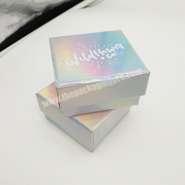 Custom Logo Luxury Cardboard Gift Packaging Box Holographic Box