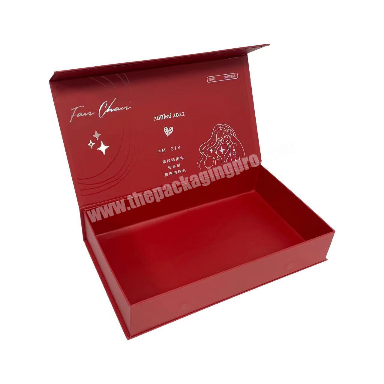 Custom Logo Packaging Closure Large Book Shaped Gift Boxes With Magnetic Closure Lid