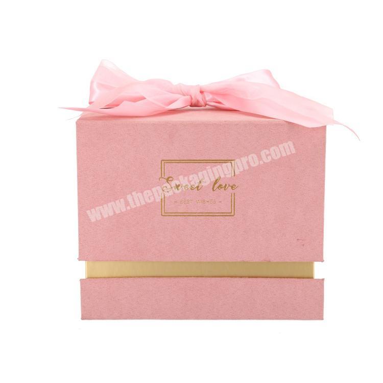 Custom Logo Pink Rose Gold Luxury Paperboard Scented Candle Packaging Boxes Luxury Gift Box for Candles