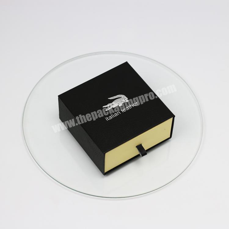 Custom Logo Print Tie Wallet Belt Jewelry Boxes Drawer Sliding Luxury Gift Paper WatchBox