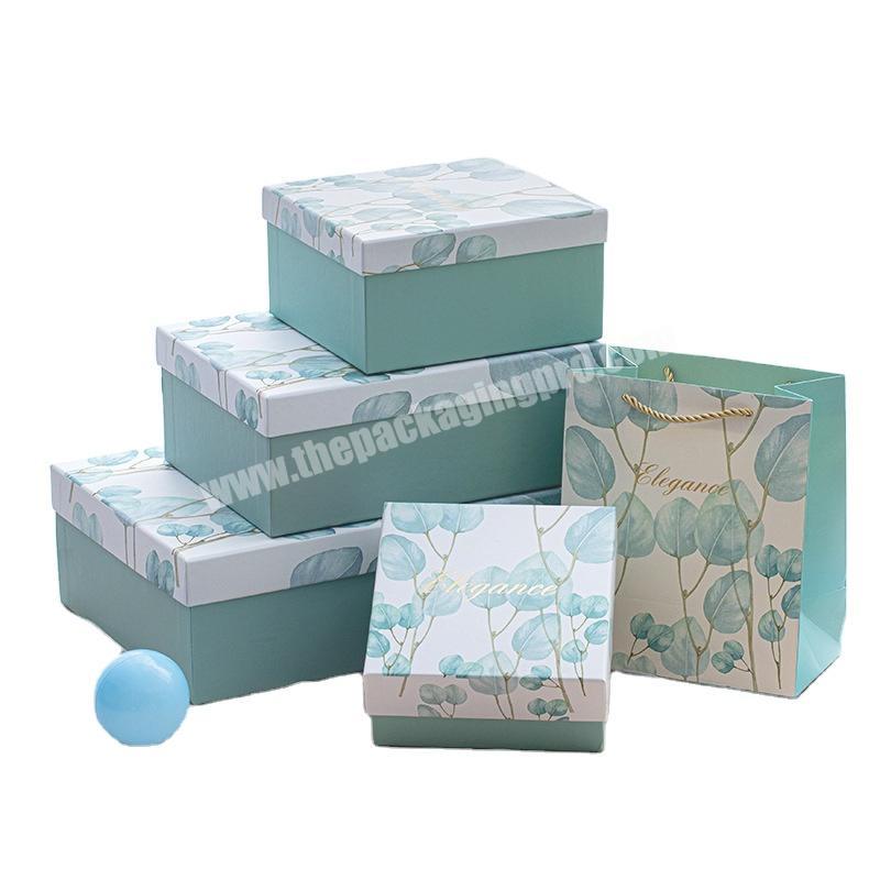 Custom Logo Printed Jewelry Box Sets Gift Ring Jewelry Paper Cardboard Lid and Base Box