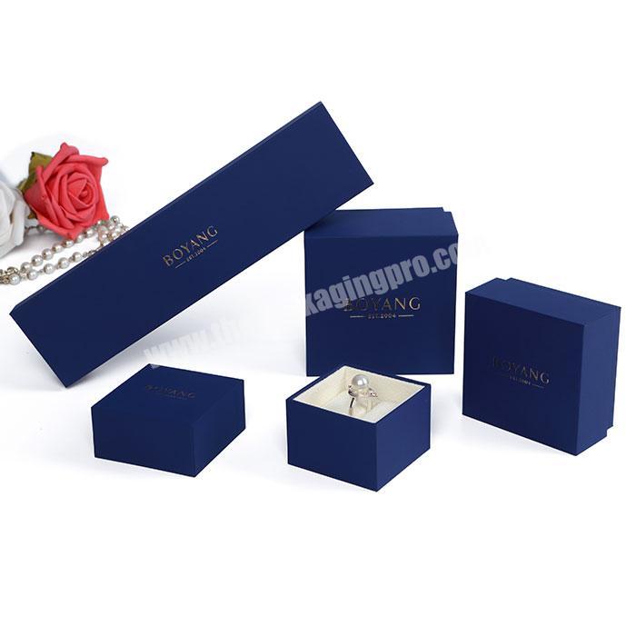 Custom Logo Printed modern Luxury Wholesale Jewelry Box Wedding Ring Box