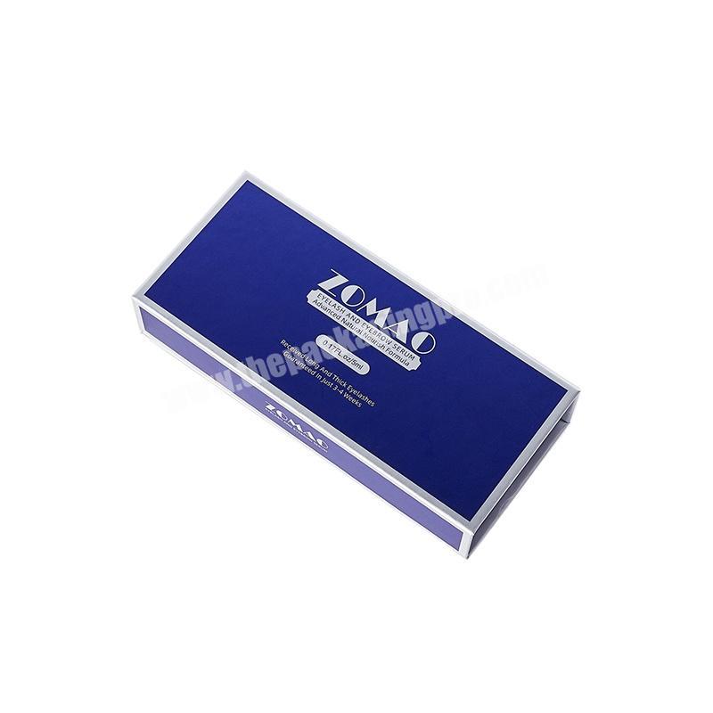Custom Logo Printing Magnet Eyelash Lipstick Boxes Flip Gift Set Matte Cardboard Packaging Box With Insert
