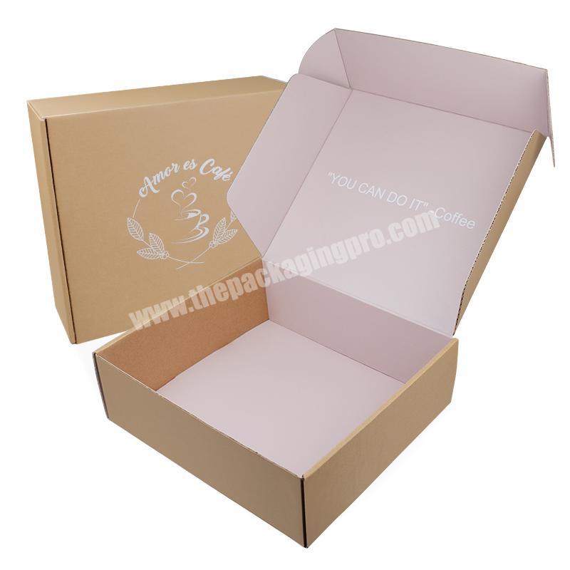 Custom Logo Printing Small Brown Kraft Gift Corrugated Mailer Box