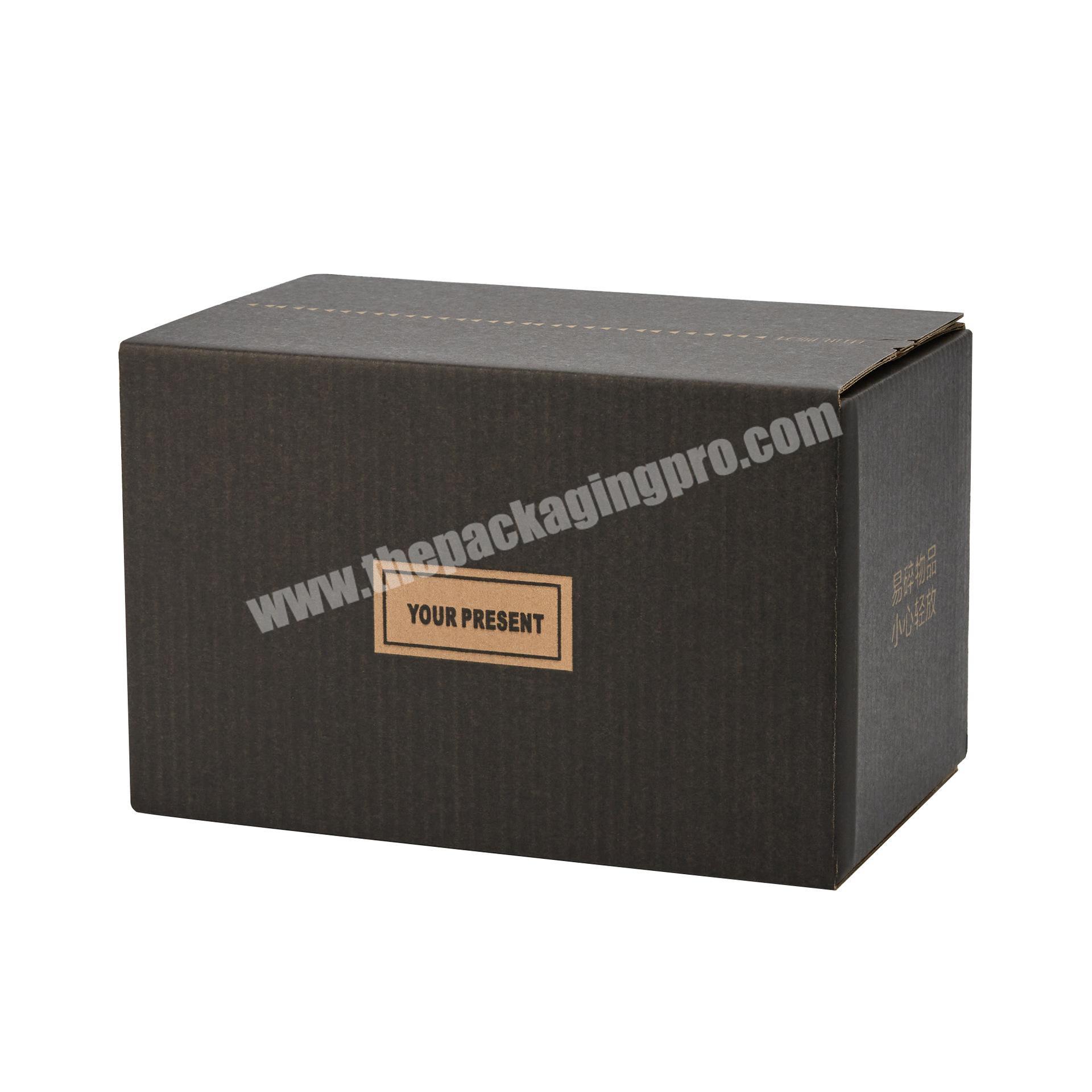 Custom Logo Sturdy Self Stick Zipper Post Delivery Cardboard Shipping Boxes Corrugated Cartons