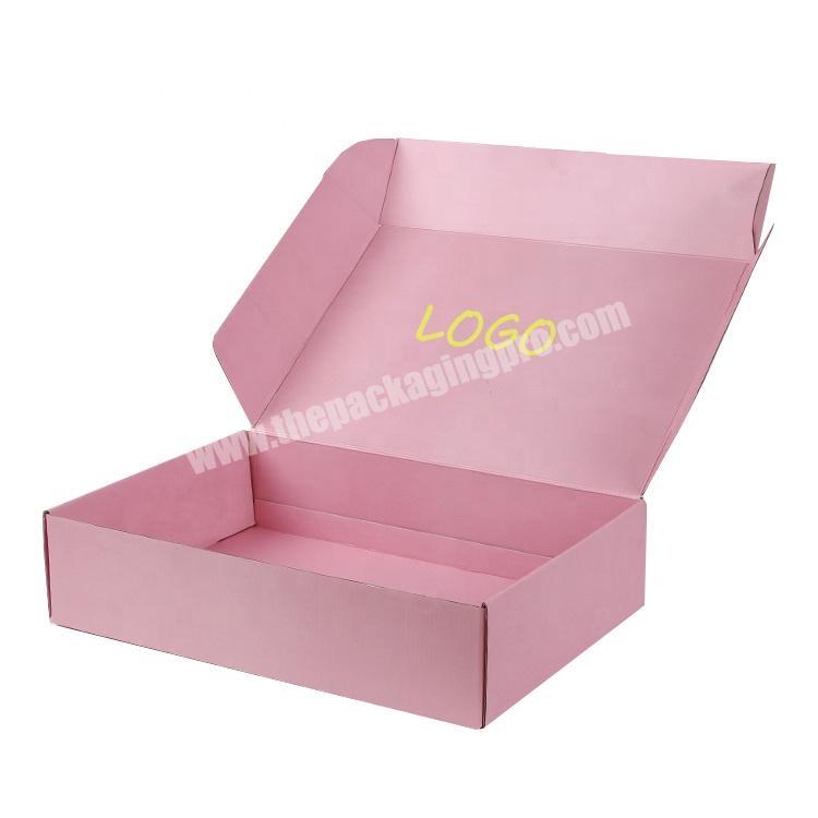 Custom Logo printed folding cosmetic nail wigs corrugated cardboard paper shipping mailer boxes