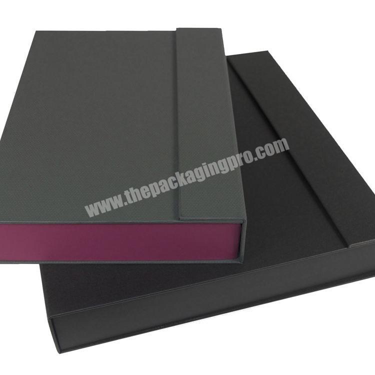 Custom Luxury Black Book Stamping Logo 3-D ring Binder Box