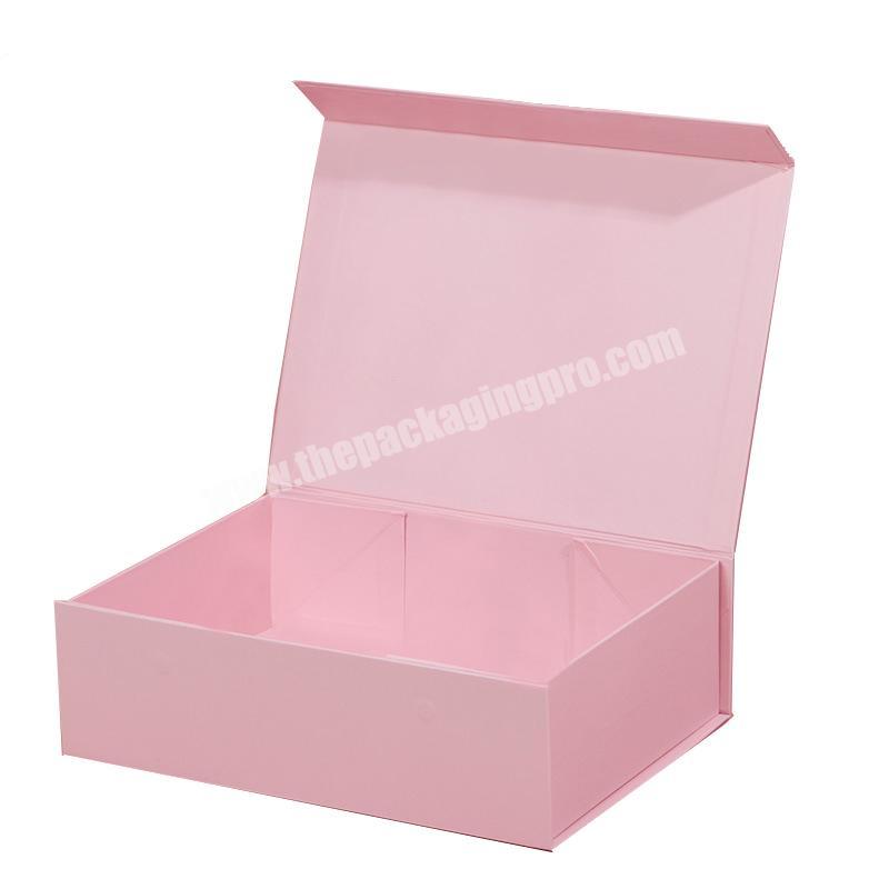 Custom Luxury Cardboard Paper Gift Packaging Foldable Box Lovely Pink Ladies Gift Pack Box